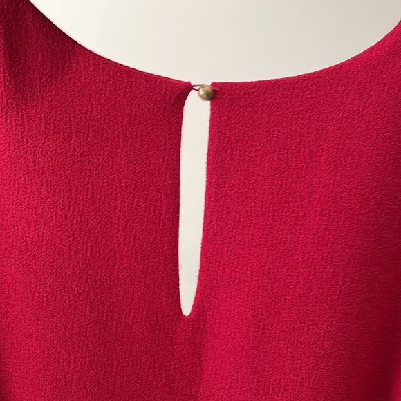 Charles Henry Red Tiered Ruffle Sleeve Mini Dress - Picture 8 of 9